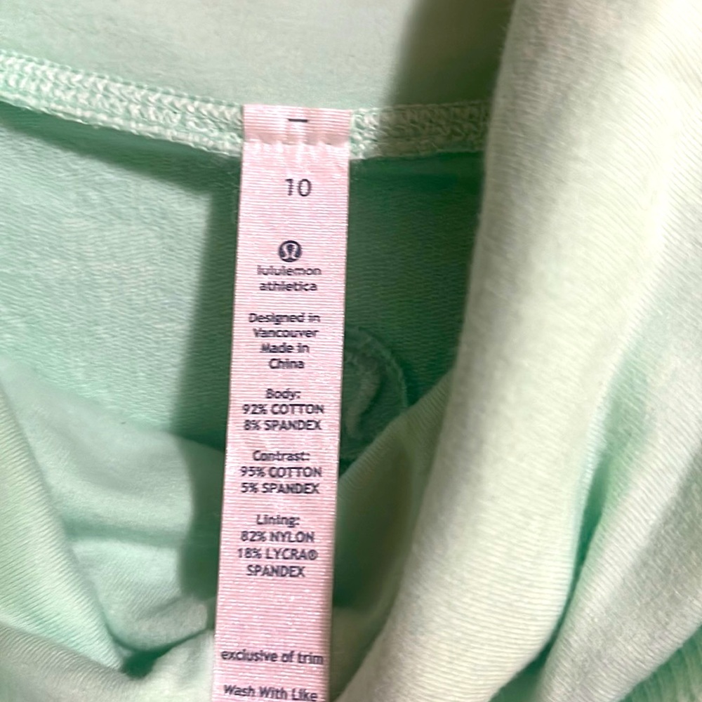 Lululemon Pullover, Mint Green in color, Size 10